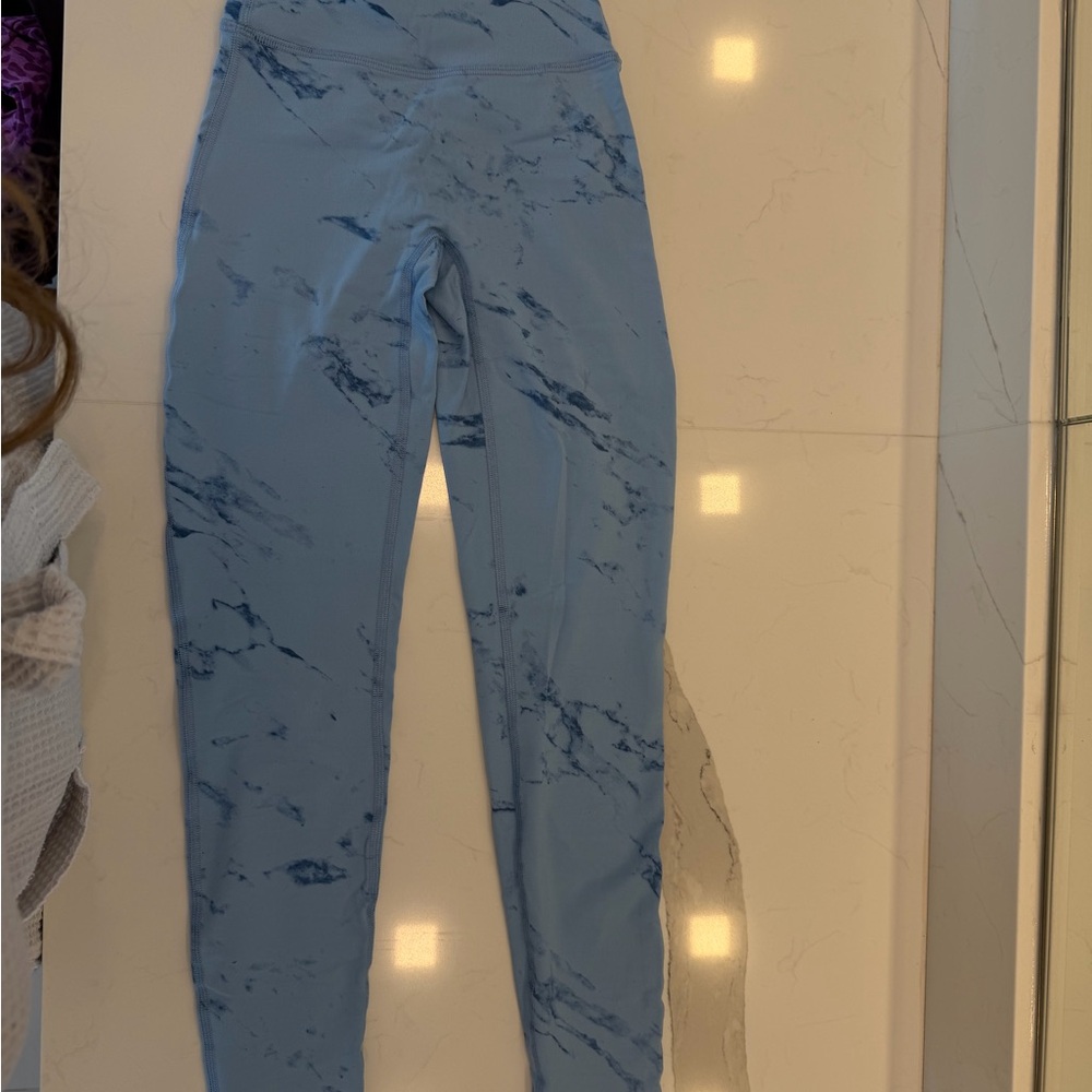 Bombshell Sportswear Light Blue Marble Leggings